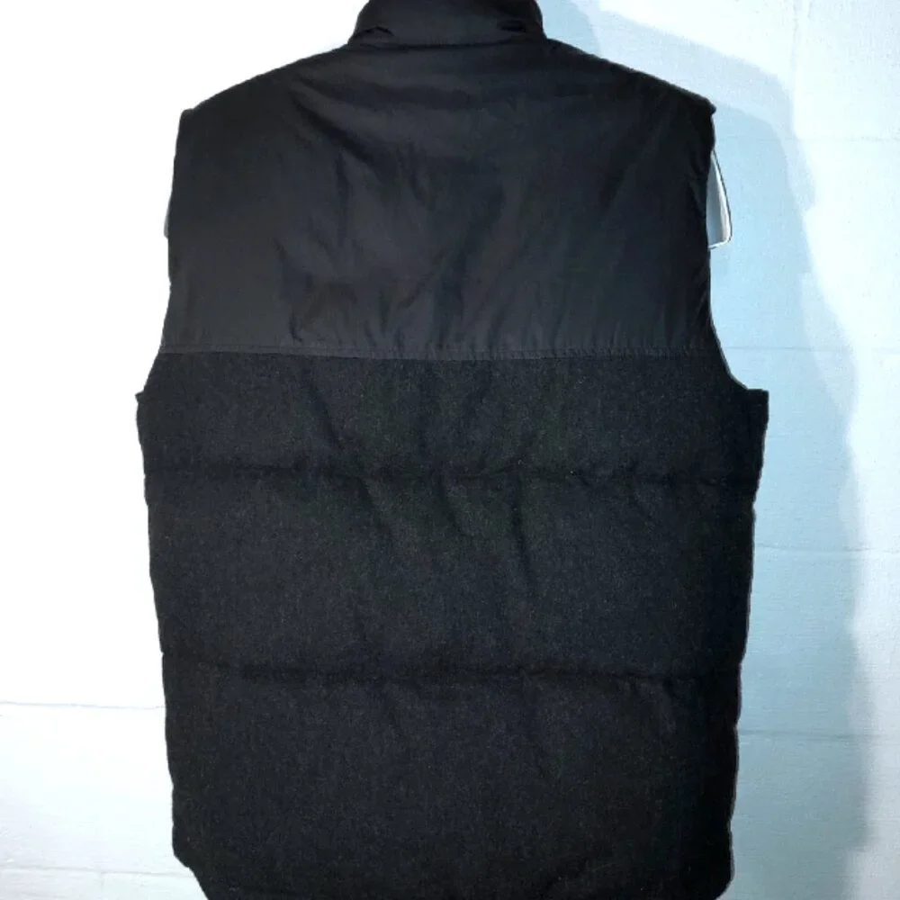 Woolrich Mens Size Large Wool Outdoor Puffer Vest Jacket Black Red Plaid Winter - Picture 6 of 9